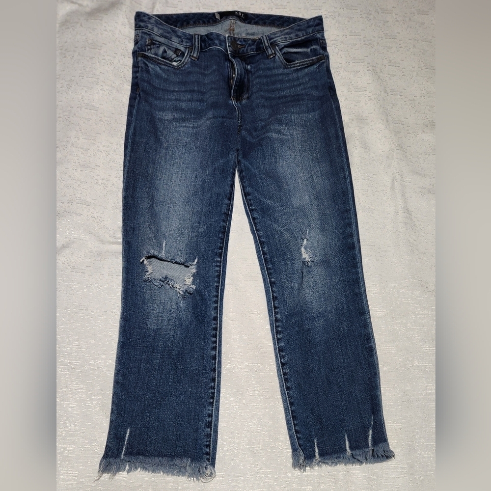 KUT SIZE 6 Women's Blue Distressed Jeans